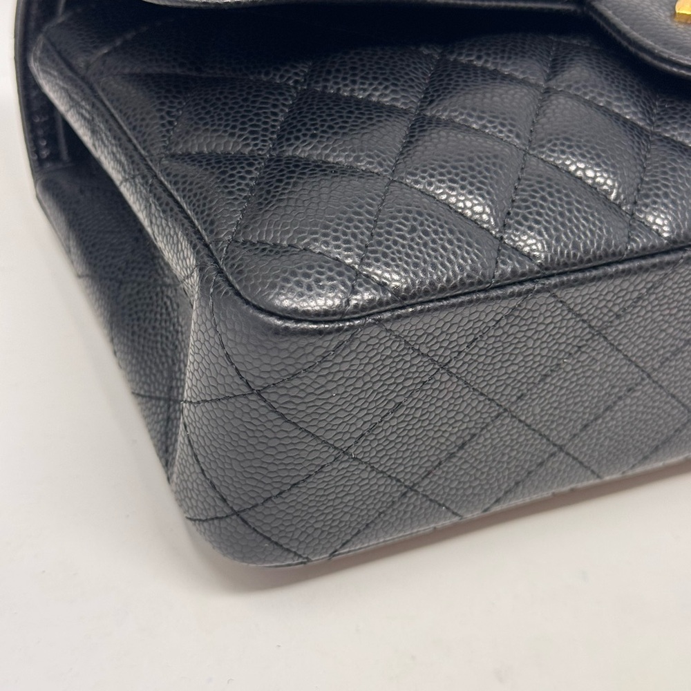💎💯Authentic CHANEL Classic Black Medium Caviar Double Flap Bag💎 - Picture 5 of 13